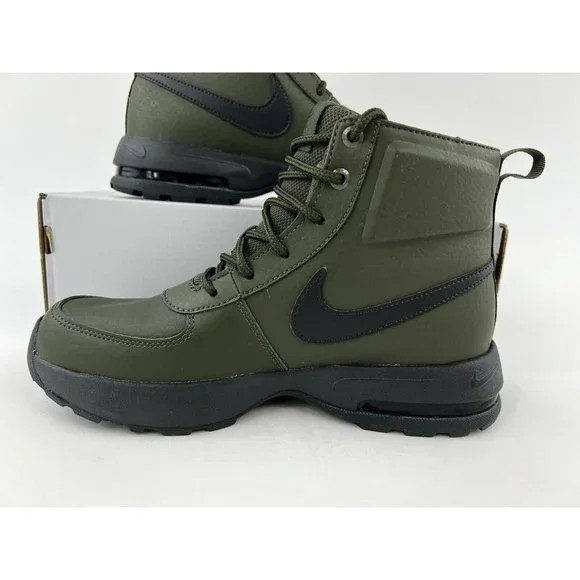 Nike Air Max Goaterra 2.0 Green Youth Size 7Y Boots Leather Black NO SHOE BOX - Picture 6 of 11